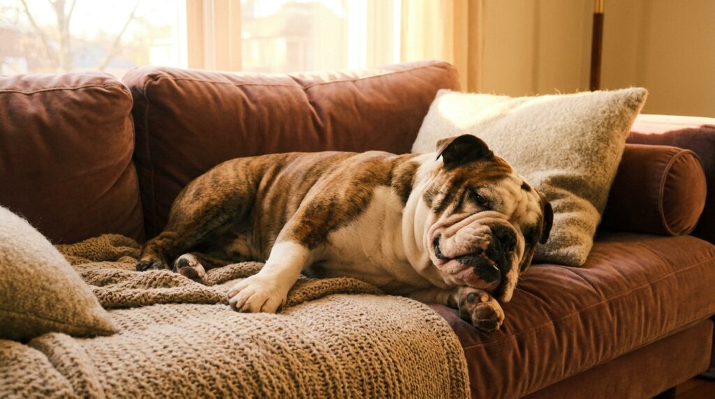 english bulldog relaxing indoors popular dog breed USA 2026