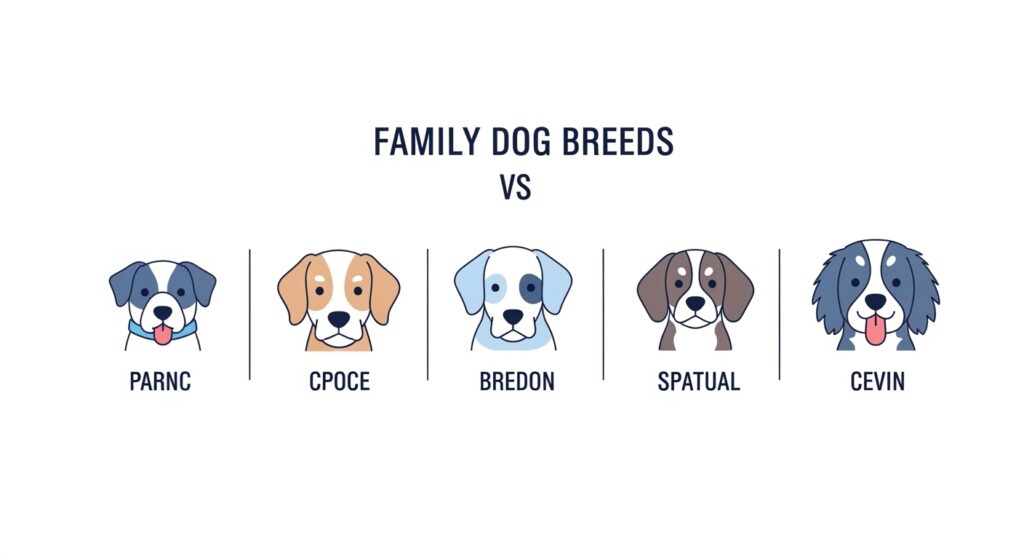 Comparison chart of 5 best family dog breeds