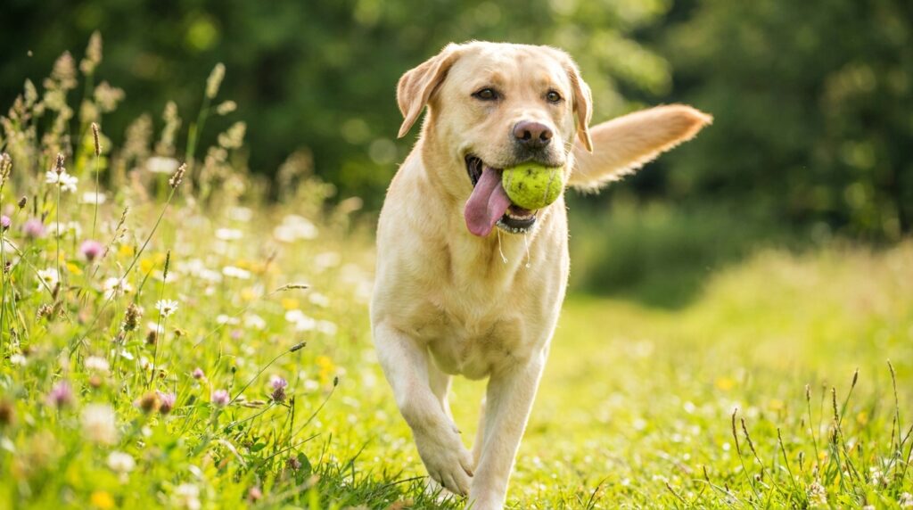 labrador retriever running outdoors second most popular dog USA 2026