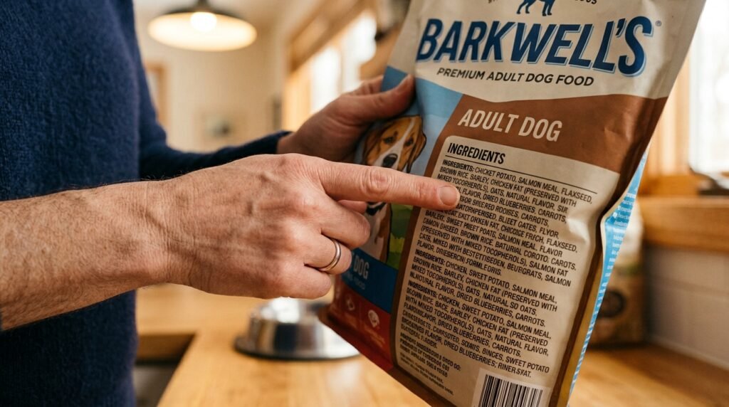 reading best pet food ingredients label
