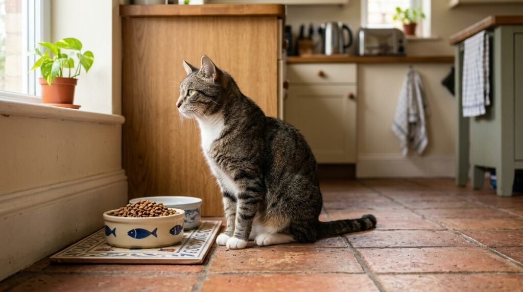 at refusing to eat, a warning sign of cat illness
