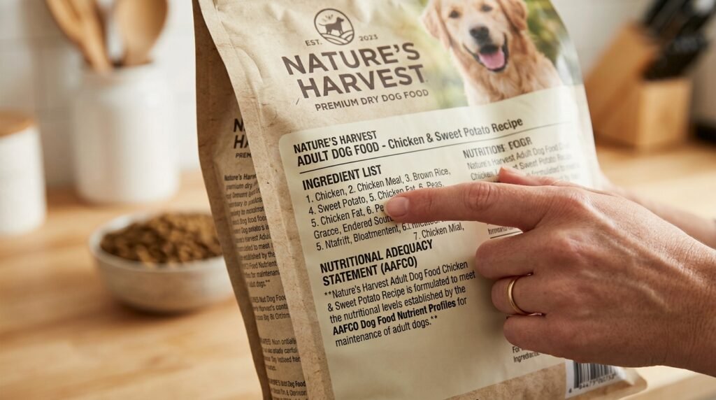 best food for Labrador puppies - ingredient label check